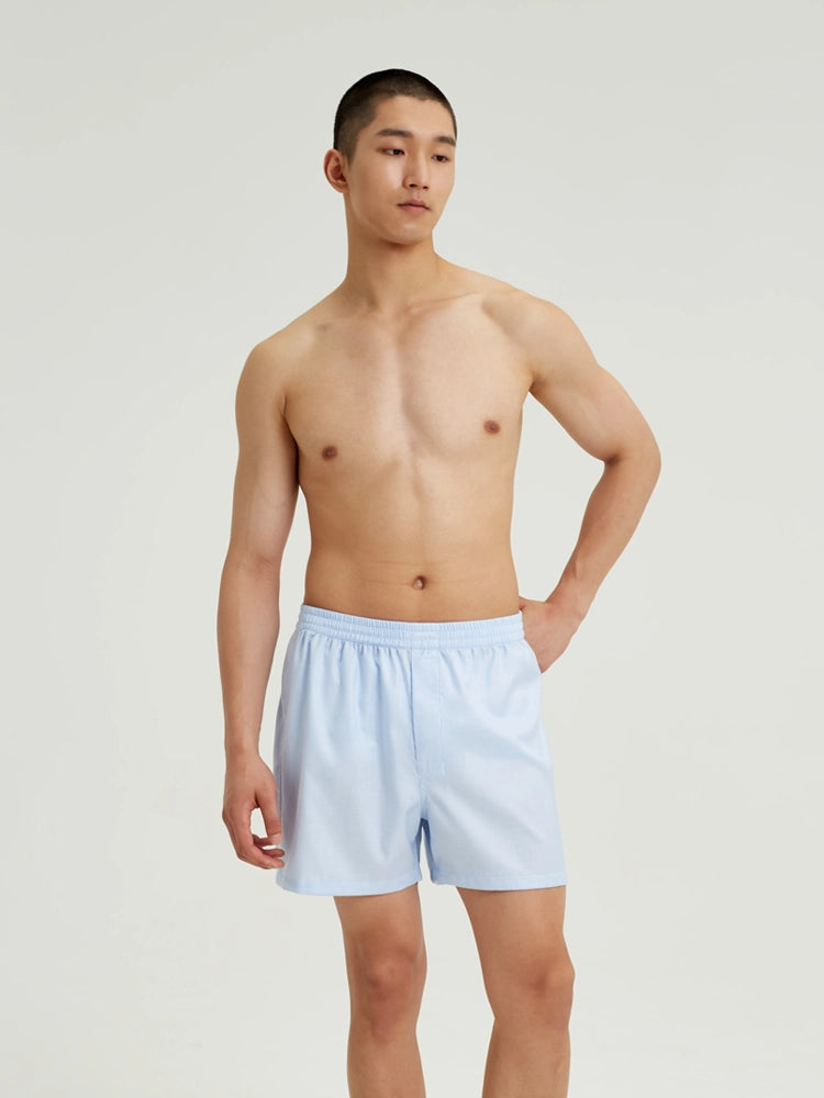 Sky Blue Cotton Boxer Shorts