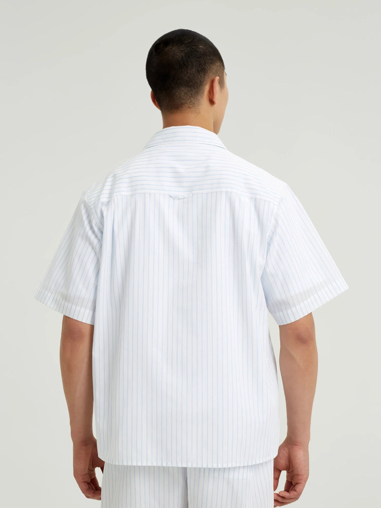 Blue Sky Stripe Cotton Shirt