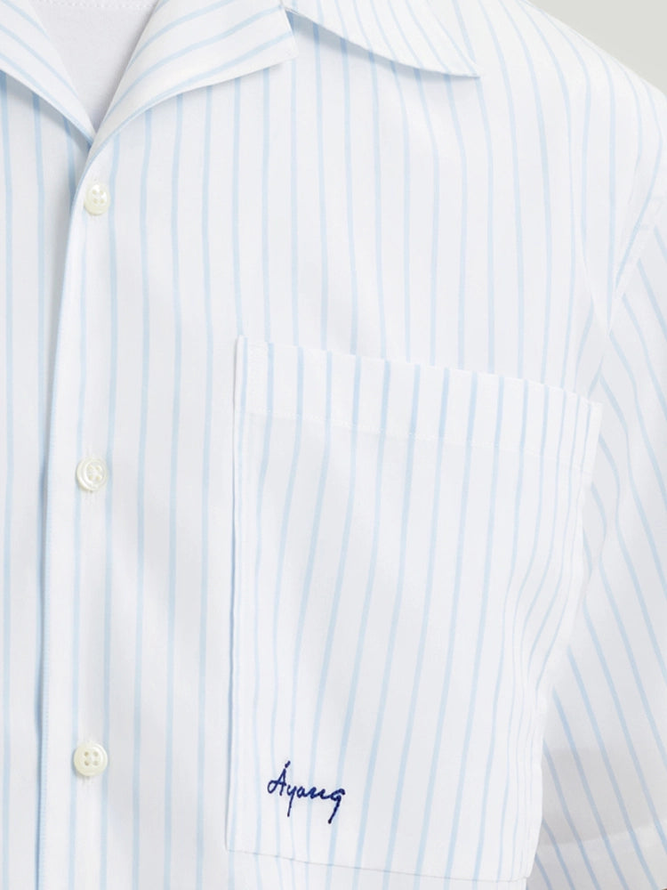 Blue Sky Stripe Cotton Shirt