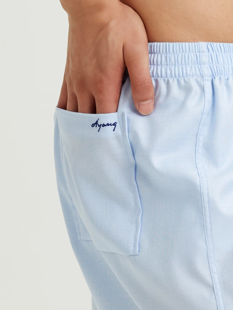 Sky Blue Cotton Boxer Shorts