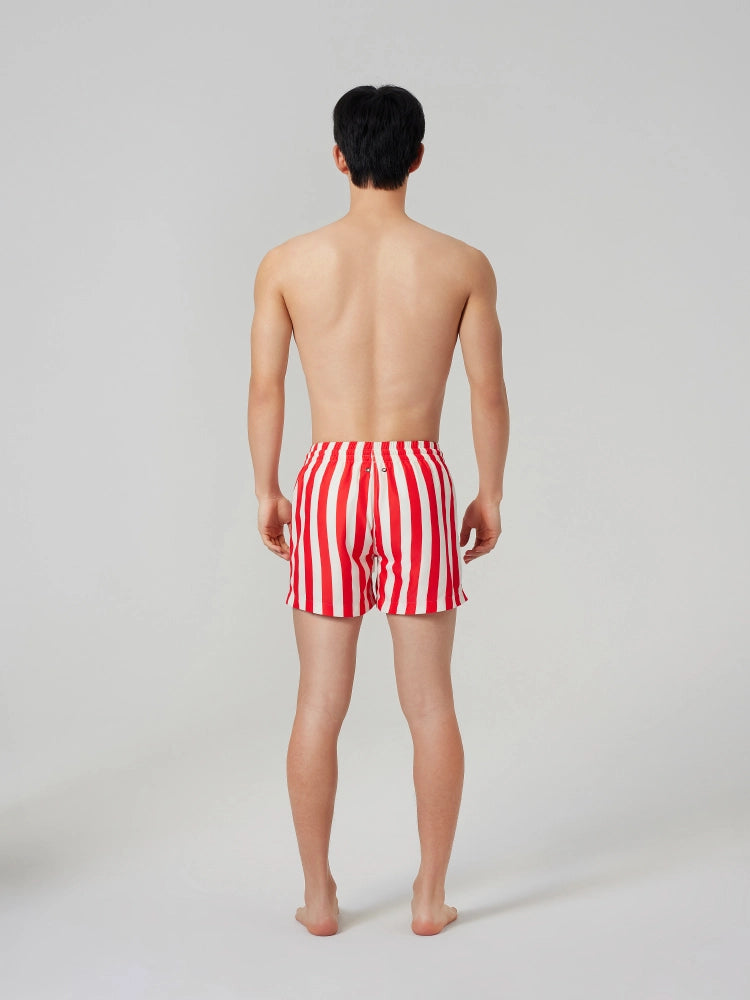 Red Stripe Swim Shorts