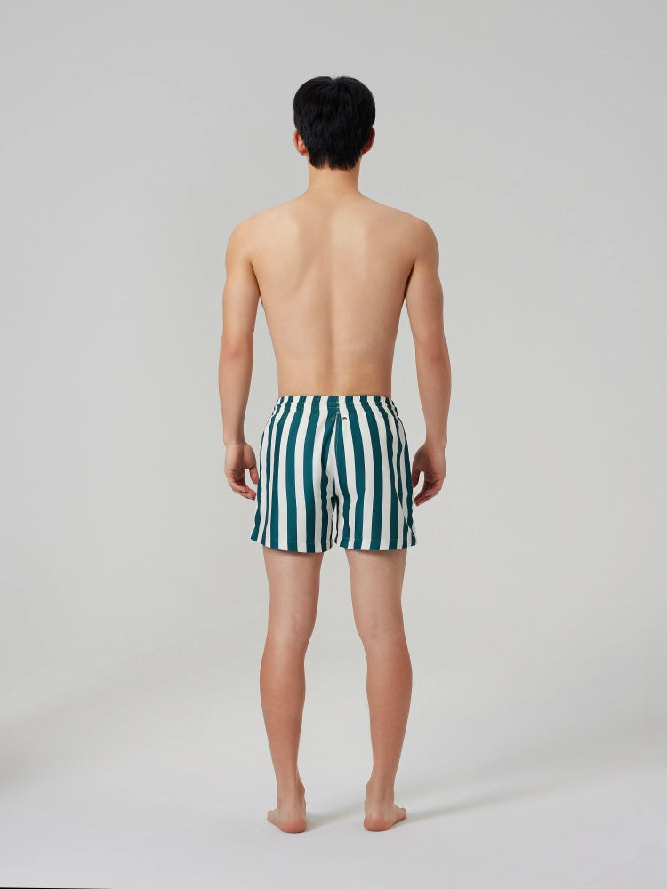 Emerald Stripe Swim Shorts
