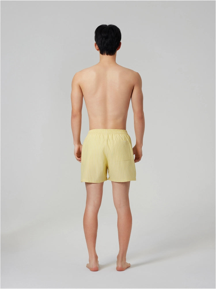 Yellow Stripe Cotton Boxer Shorts