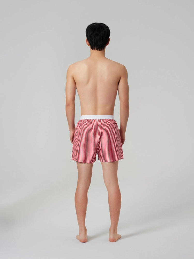 Red Stripe Cotton Boxers