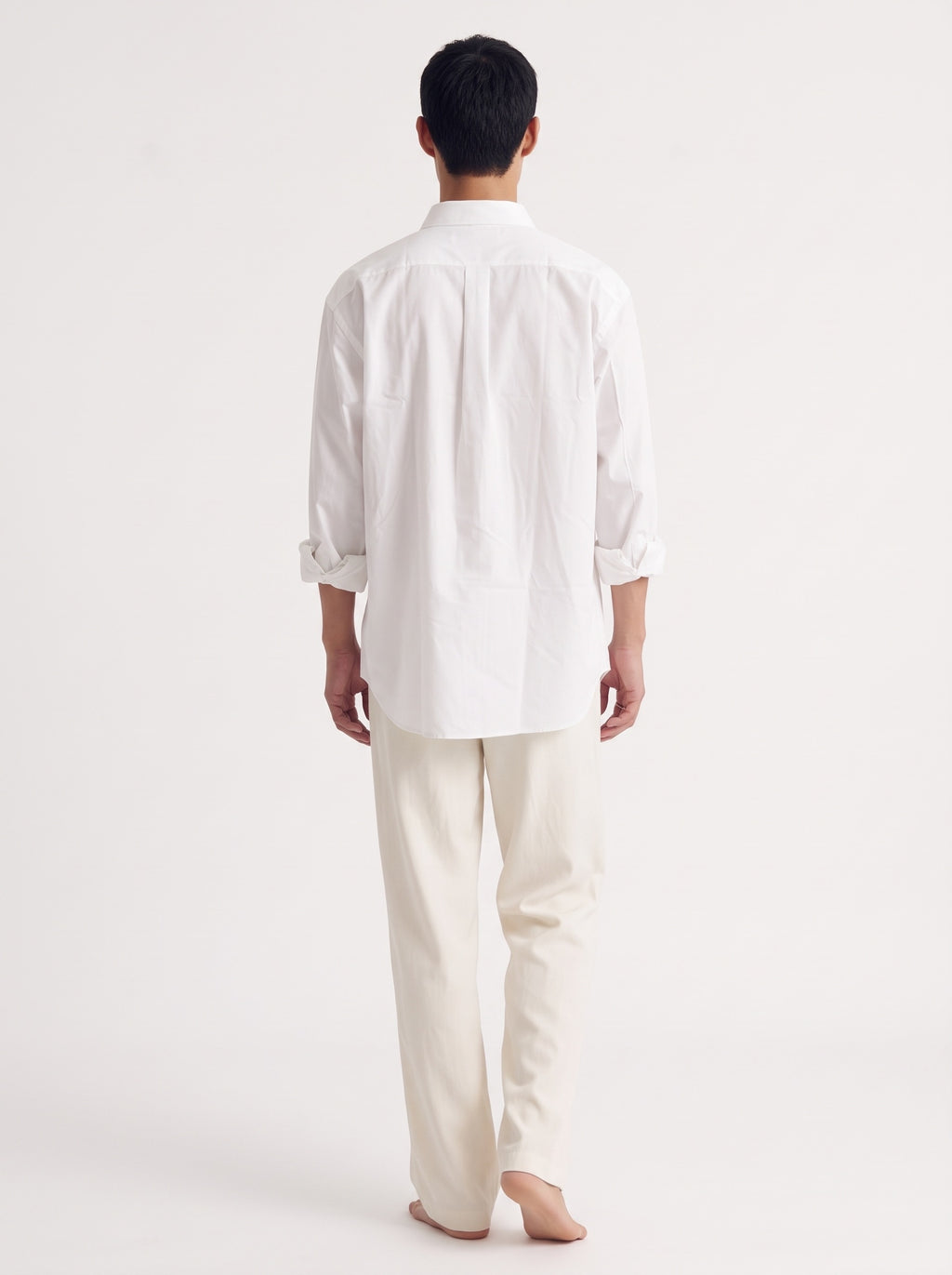 White Cotton Long Sleeve Shirt