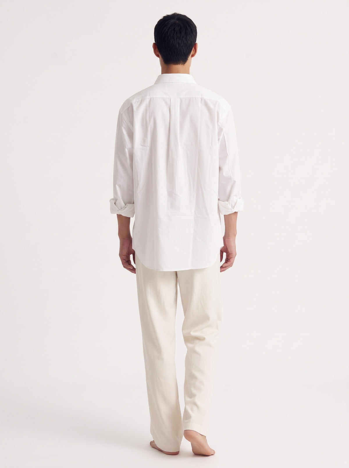 White Cotton Long Sleeve Shirt