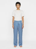 Blue Stripe Silk Lounge Trousers