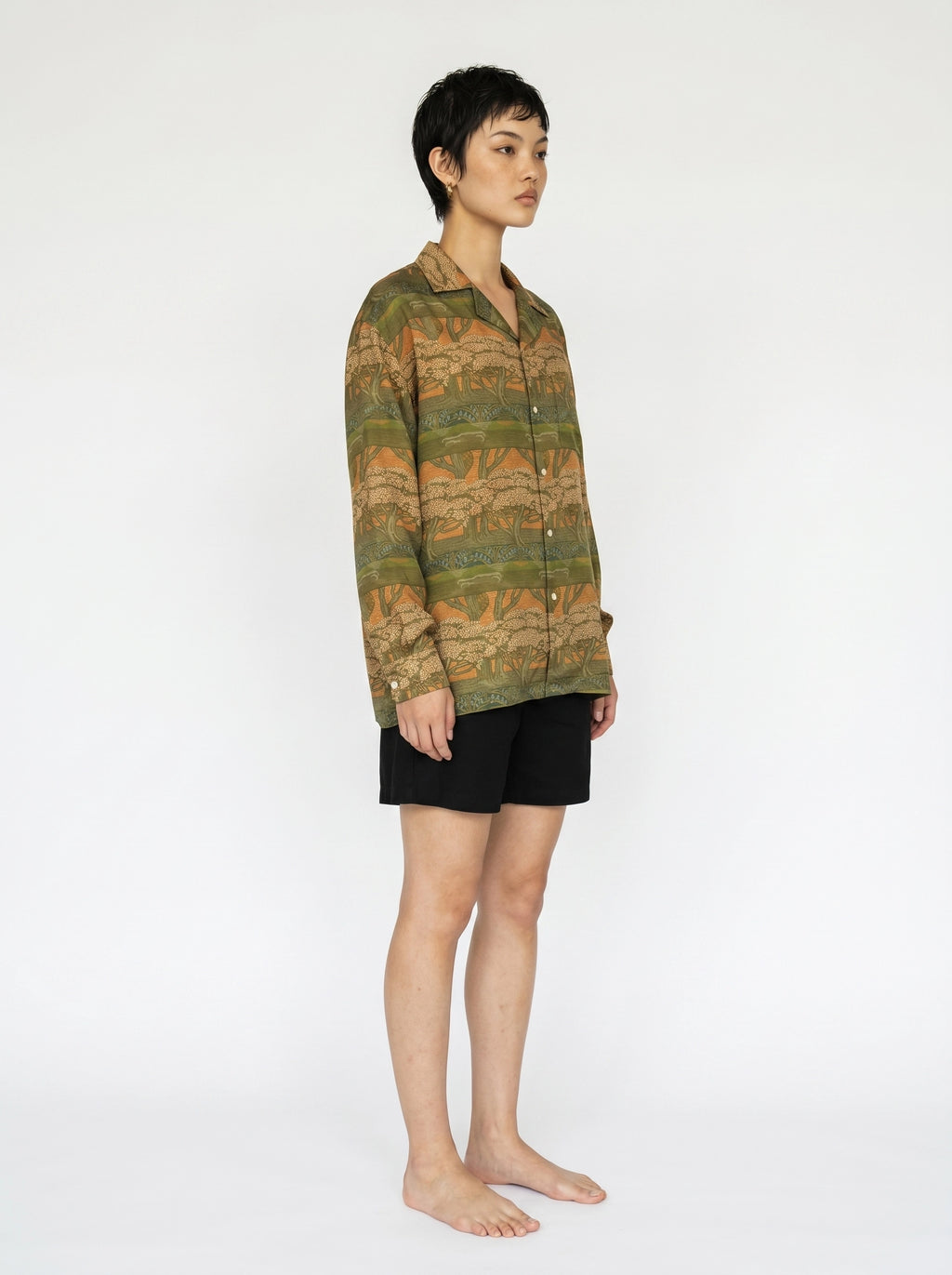 Savanna Print Cotton Silk Shirt