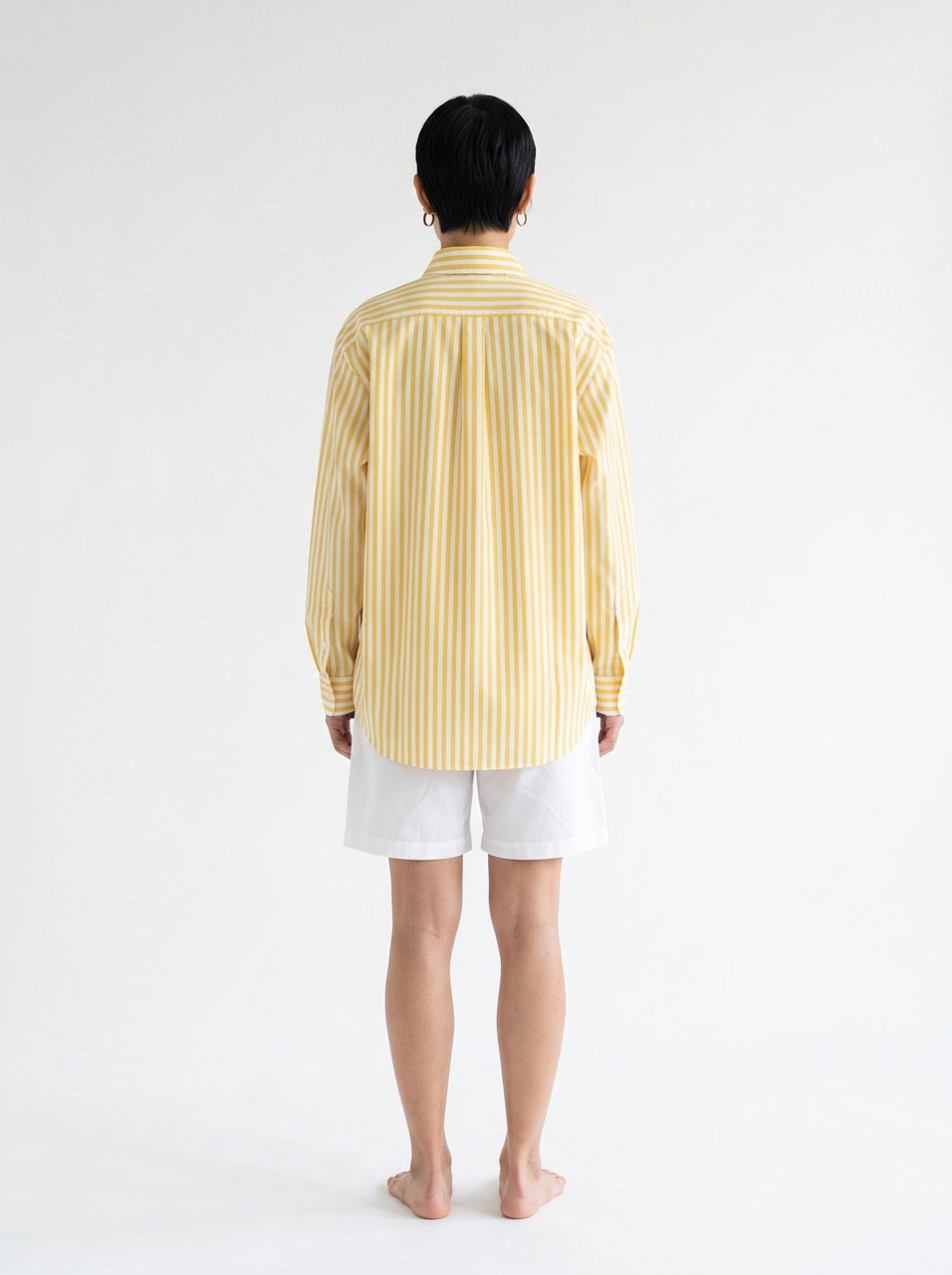 Yellow Stripe Yarn-Dyed Cotton Button-Down Shirt