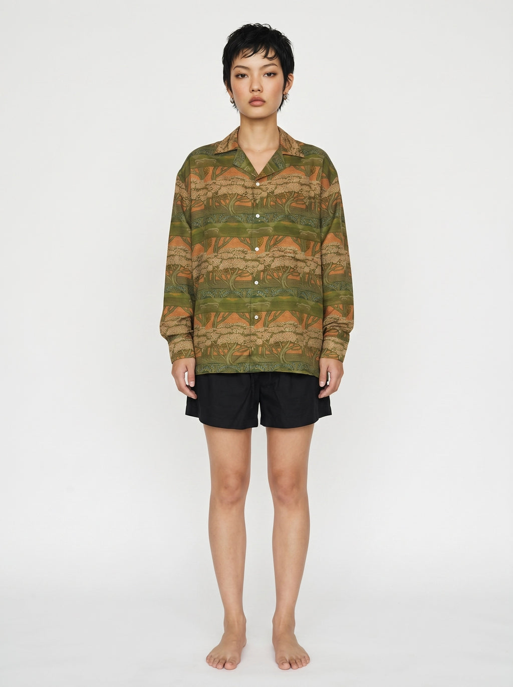 Savanna Print Cotton Silk Shirt