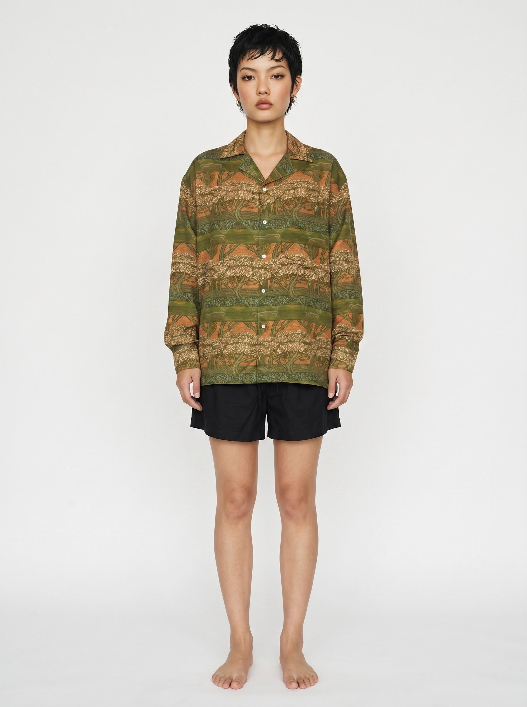 Savanna Print Cotton Silk Shirt