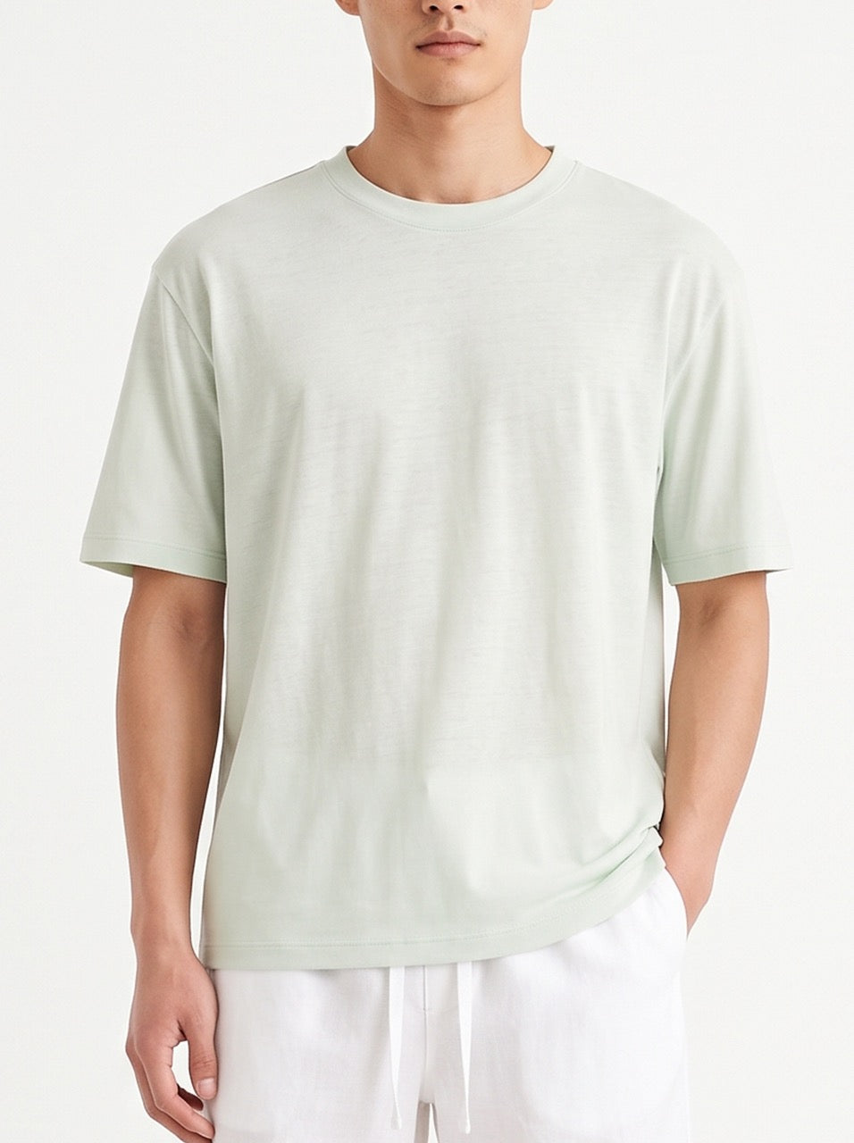 Snow Cotton Short Sleeve T-Shirt – Sage Green