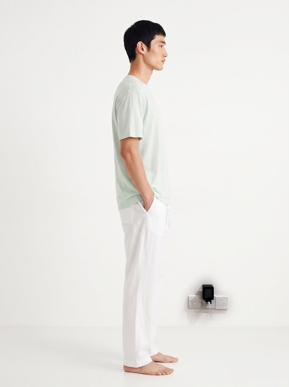 Snow Cotton Short Sleeve T-Shirt – Sage Green