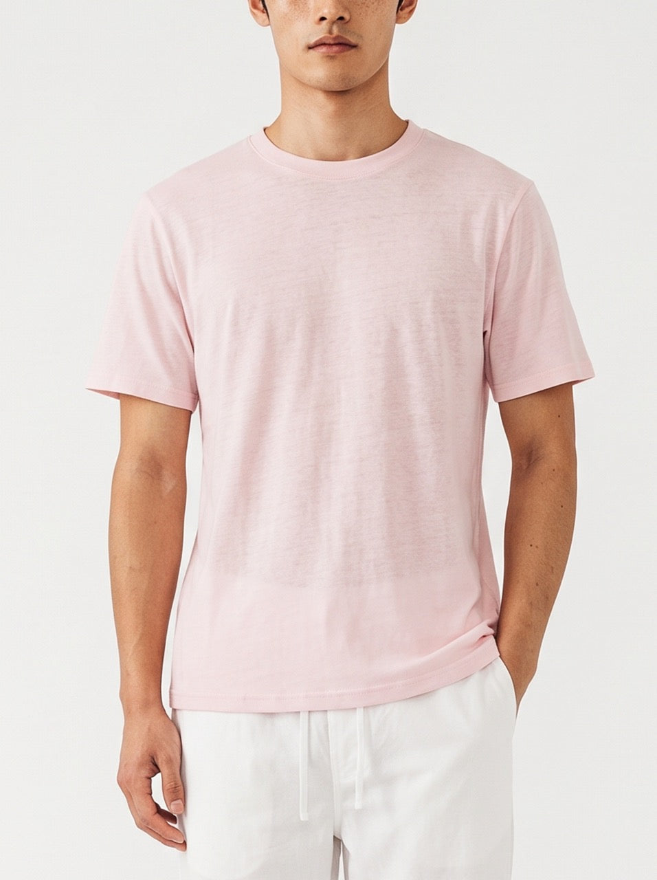 Snow Cotton Short Sleeve T-Shirt – Soft Pink
