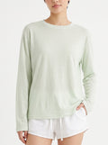 Snow Cotton Long Sleeve T-Shirt – Sage Green