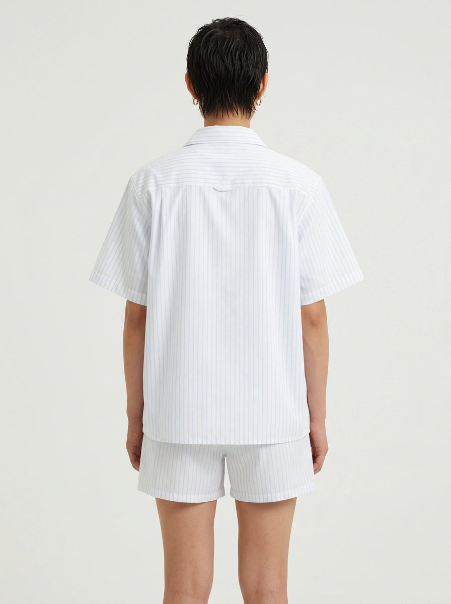 Blue Sky Stripe Cotton Shirt