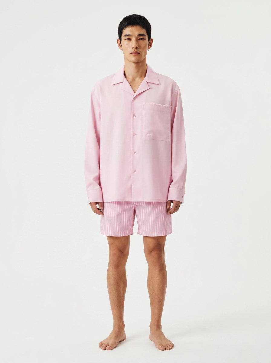 Soft Pink Cashmere Silk Shirt