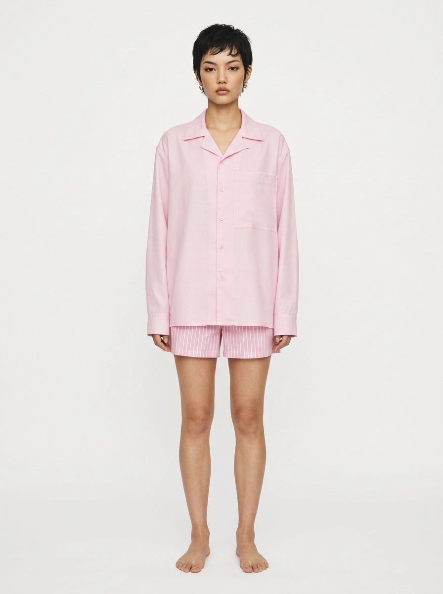 Soft Pink Cashmere Silk Shirt