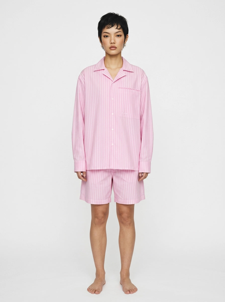 Pink Stripe Cotton Shirt