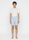 Sky Blue Stripe Cotton Shorts