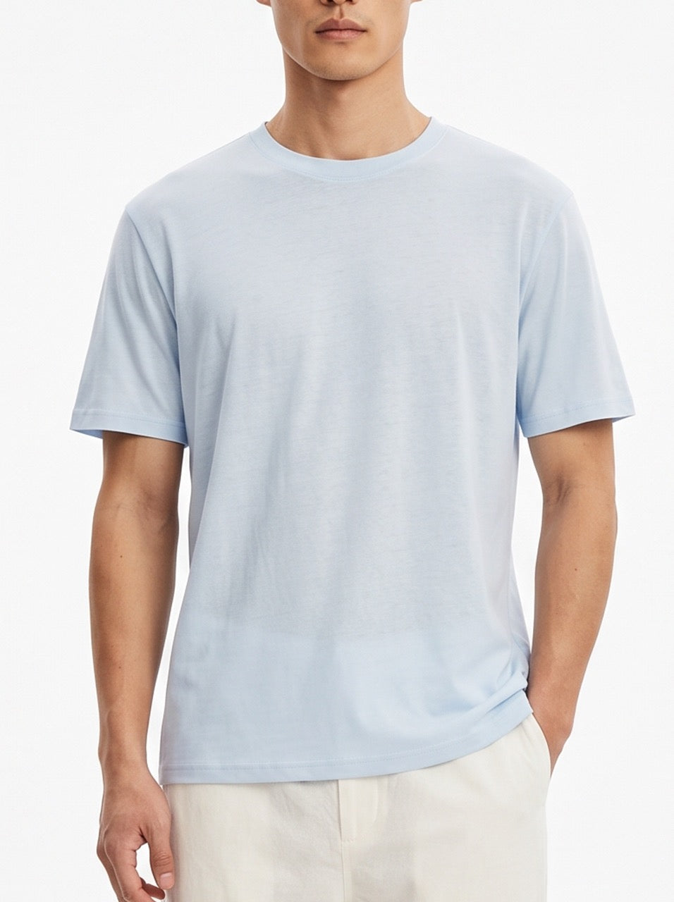 Snow Cotton Short Sleeve T-Shirt – Sky Blue