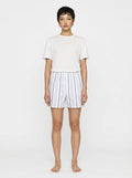 White & Navy Stripe Cotton Boxer Shorts