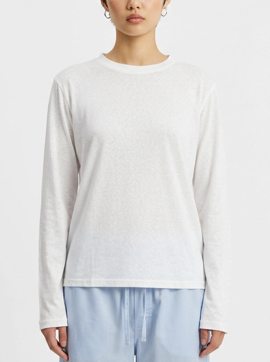 White Snow Cotton Long Sleeve T-Shirt