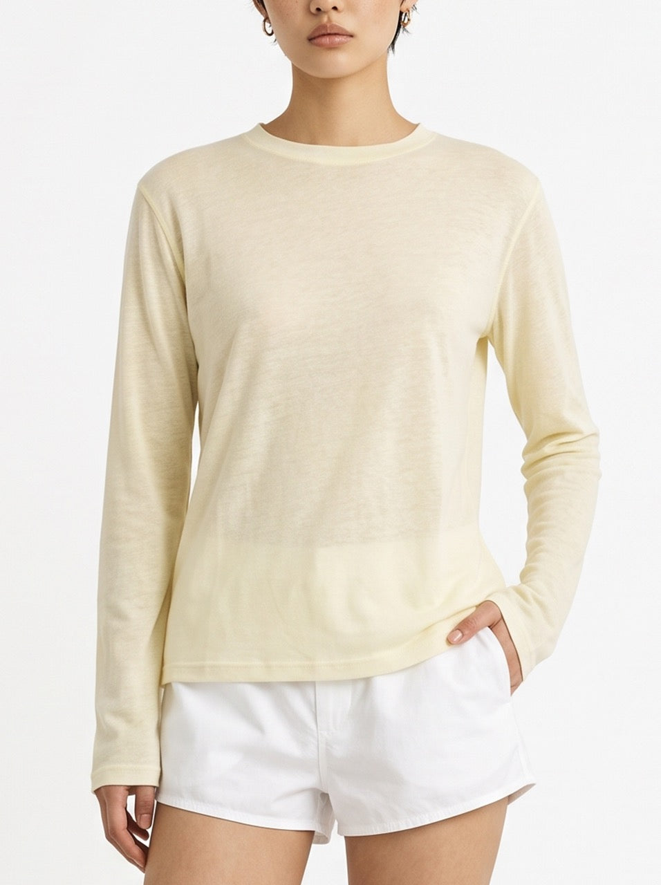 Snow Cotton Long Sleeve T-Shirt – Butter Yellow