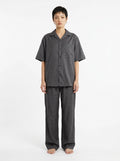 Charcoal Houndstooth Cotton Shirt