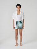 Emerald Stripe Swim Shorts