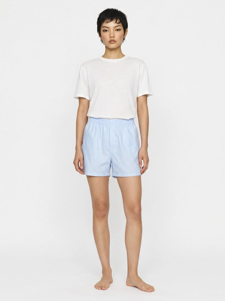 Sky Blue Cotton Boxer Shorts
