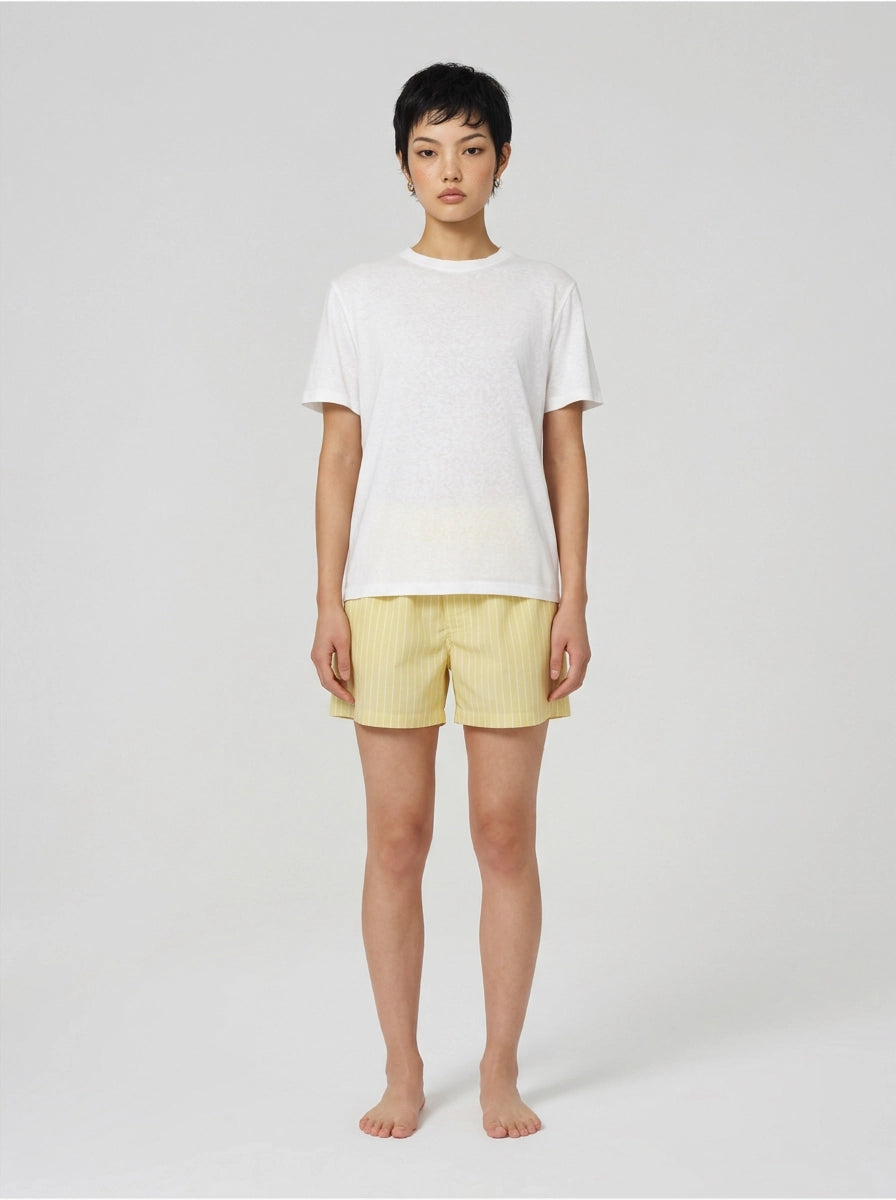 Yellow Stripe Cotton Boxer Shorts