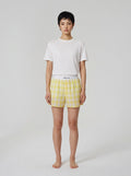 Lemon Gingham Cotton Boxers