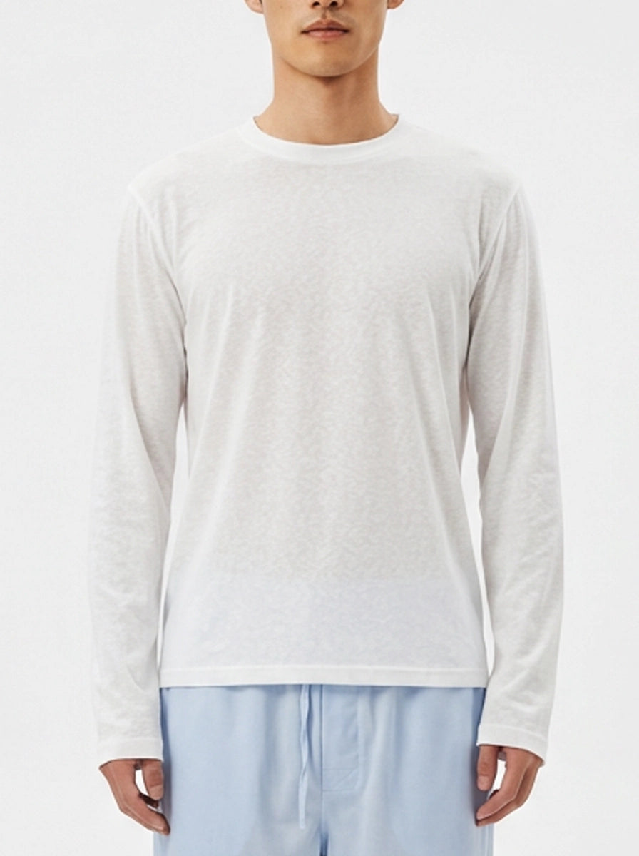White Snow Cotton Long Sleeve T-Shirt