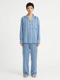 Blue Stripe Silk Shirt