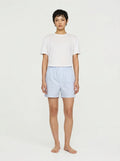 Sky Herringbone Cotton Boxer Shorts