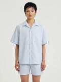 Sky Herringbone Cotton Shirt