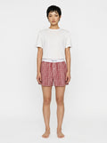 Coral Check Cotton Boxers