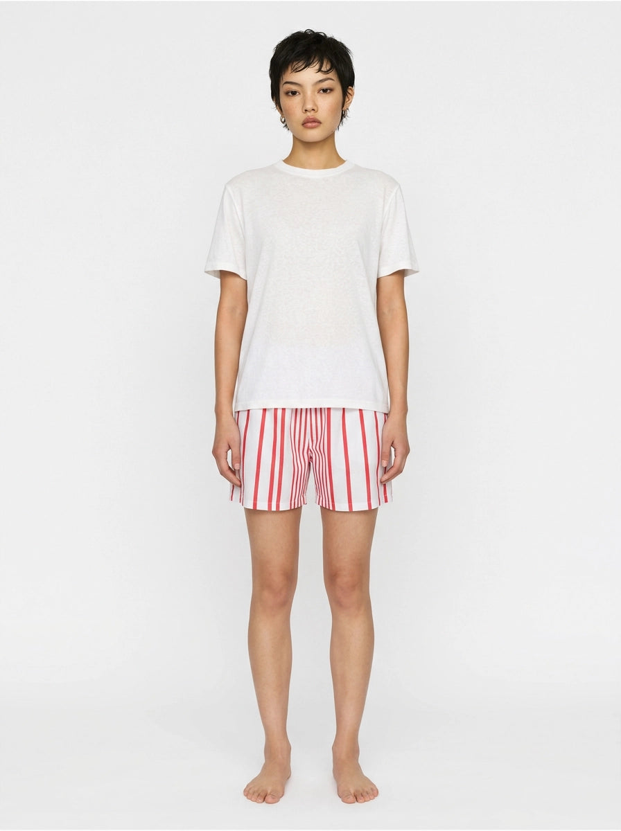 Red Stripe Cotton Boxer Shorts