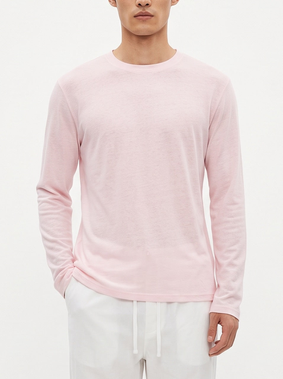 Snow Cotton Long Sleeve T-Shirt – Soft Pink