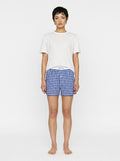 Blue Gingham Cotton Boxers