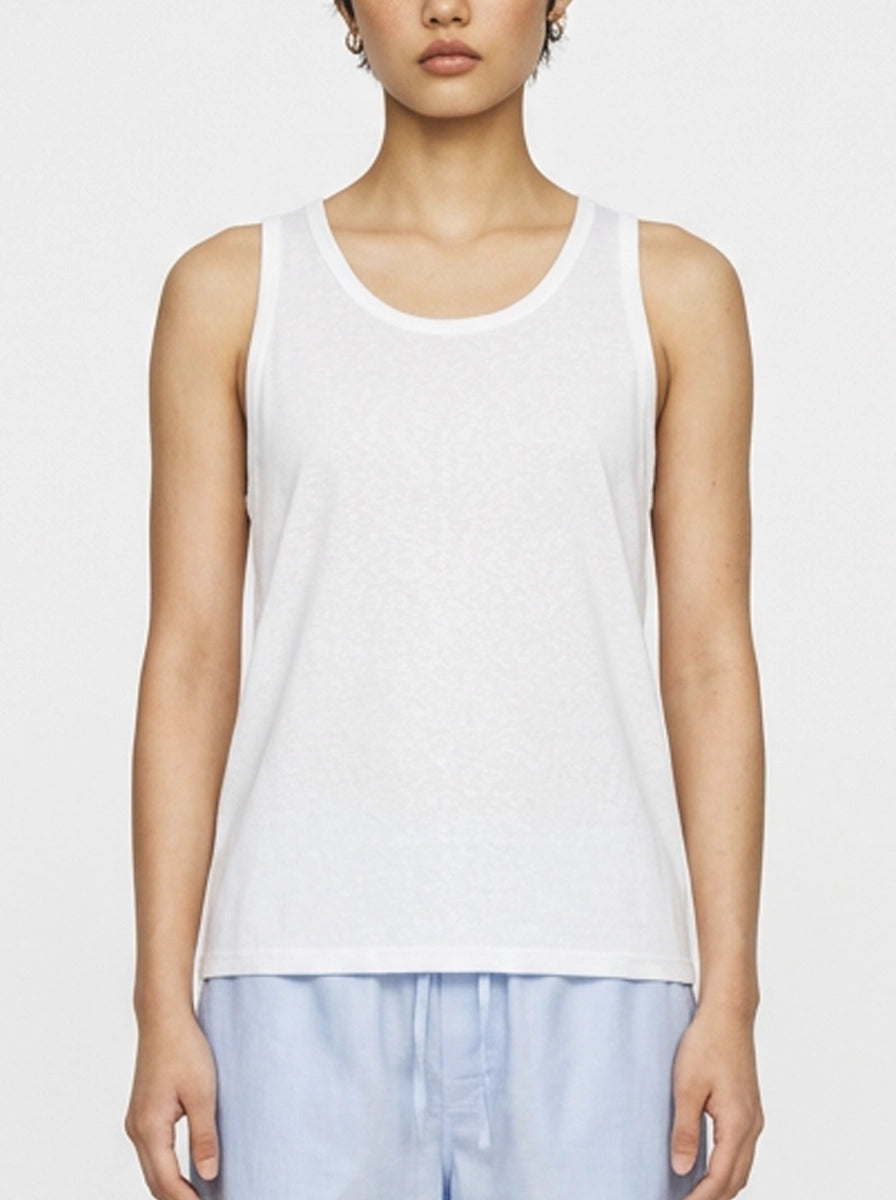 White Snow Cotton Tank Top