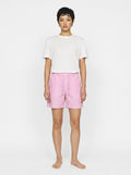 Pink Stripe Cotton Shorts