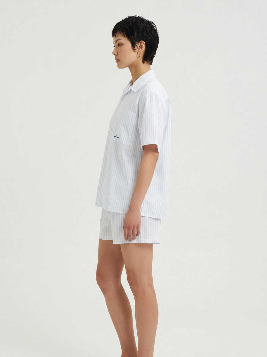 Blue Sky Stripe Cotton Shirt