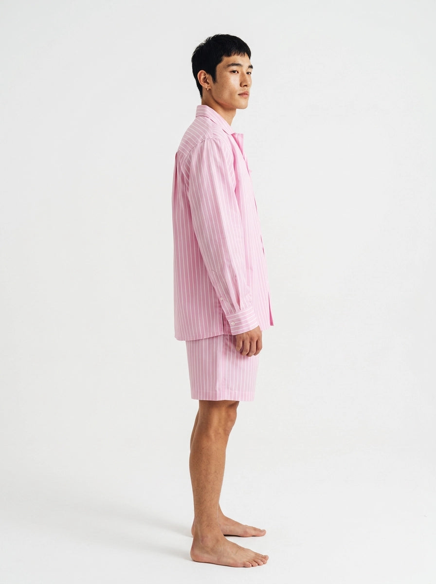 Pink Stripe Cotton Shirt