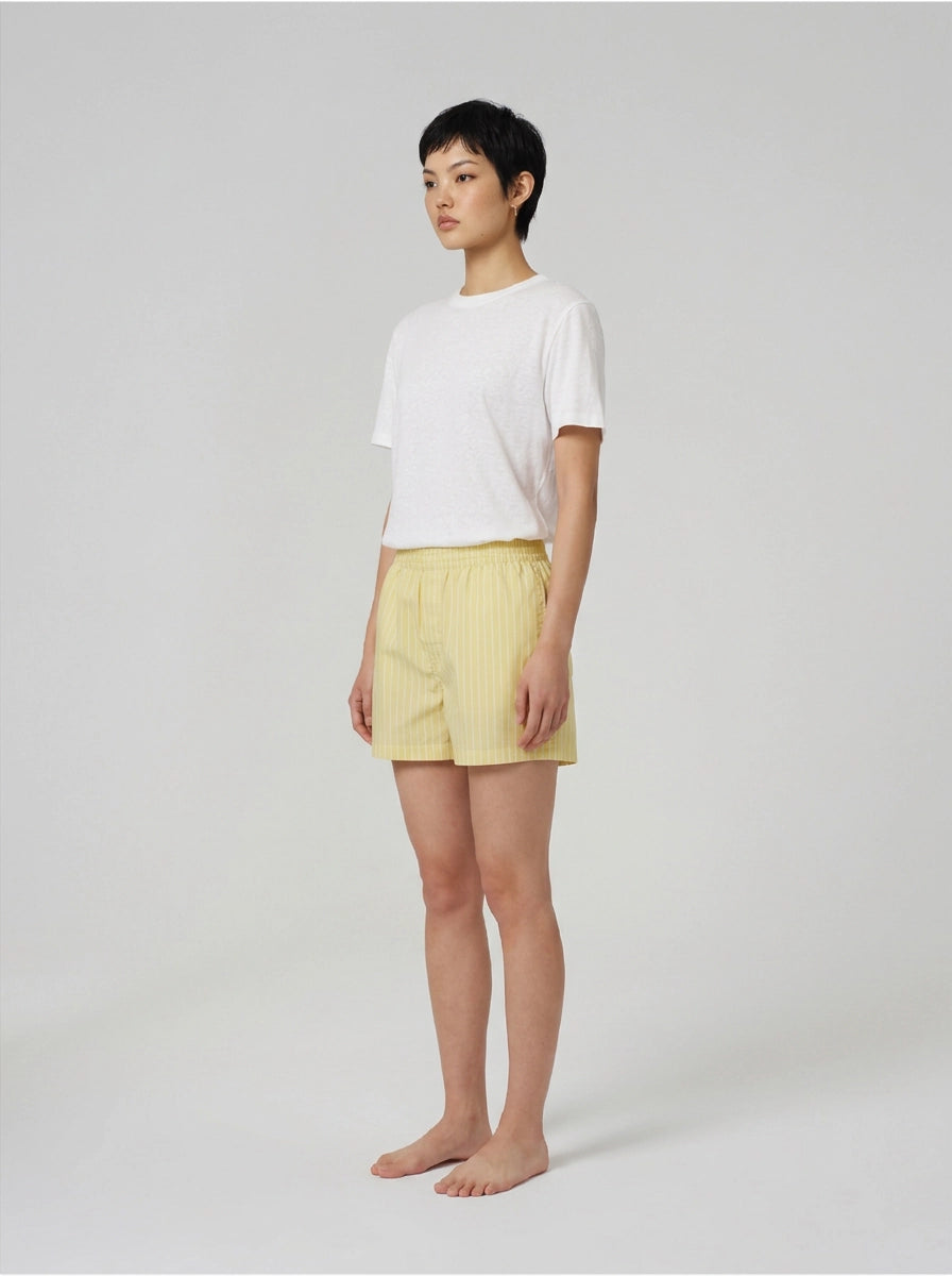 Yellow Stripe Cotton Boxer Shorts