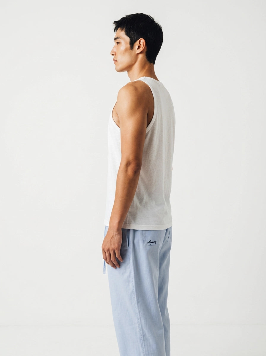 White Snow Cotton Tank Top