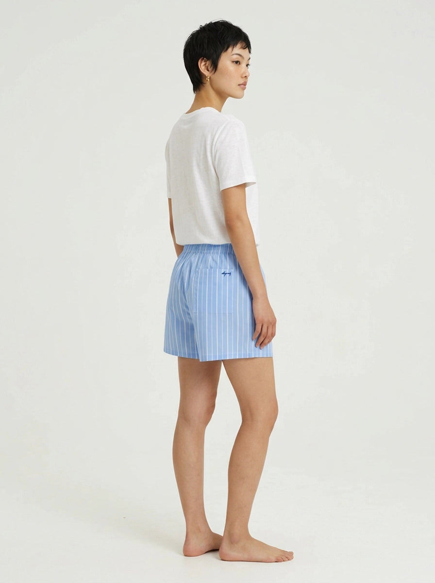 Sky Blue Stripe Cotton & TENCEL™ Boxer Shorts
