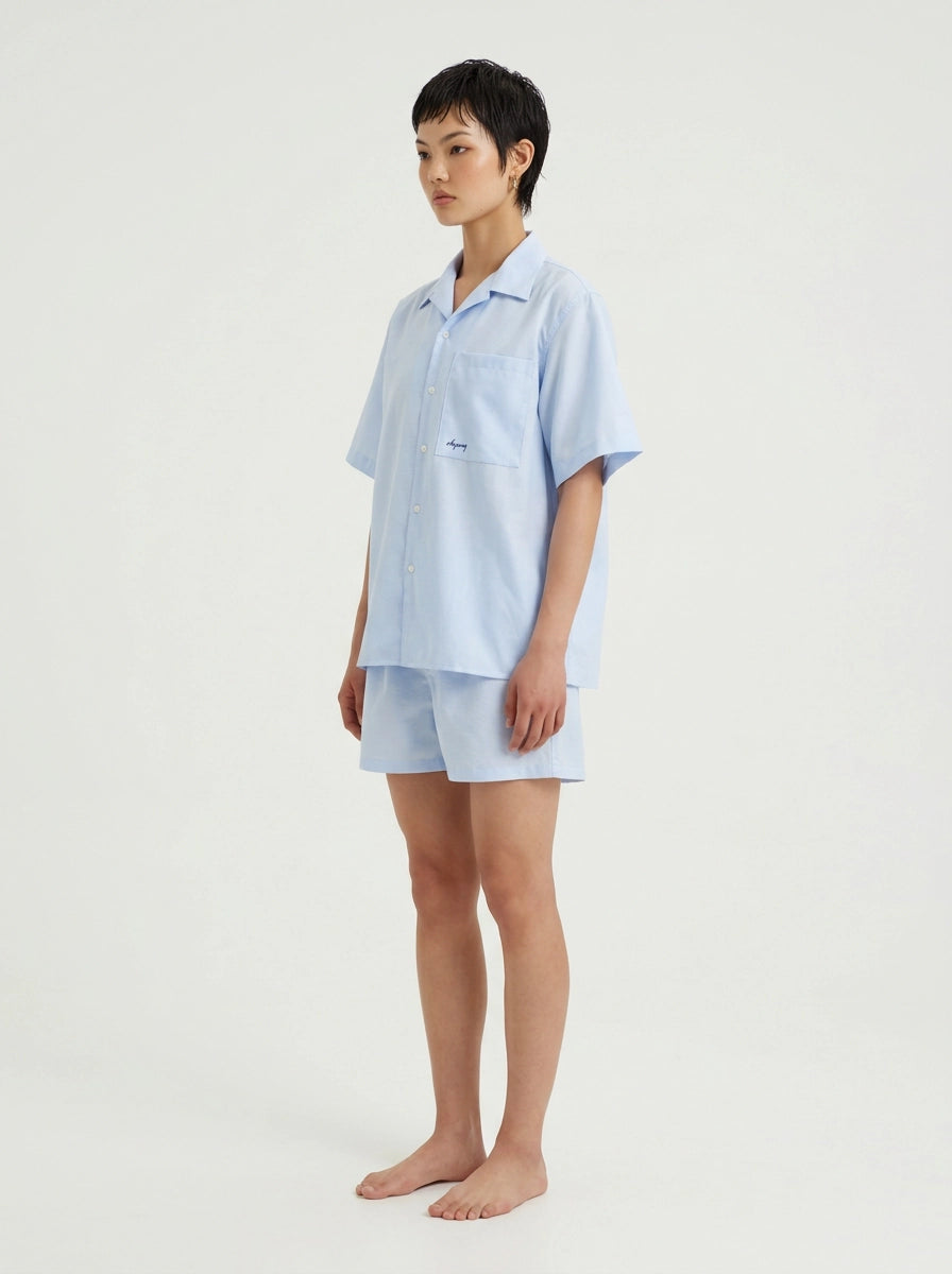 Sky Oxford Cotton Shirt