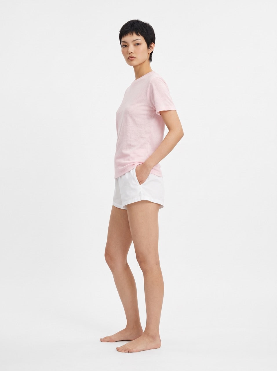 Snow Cotton Short Sleeve T-Shirt – Soft Pink